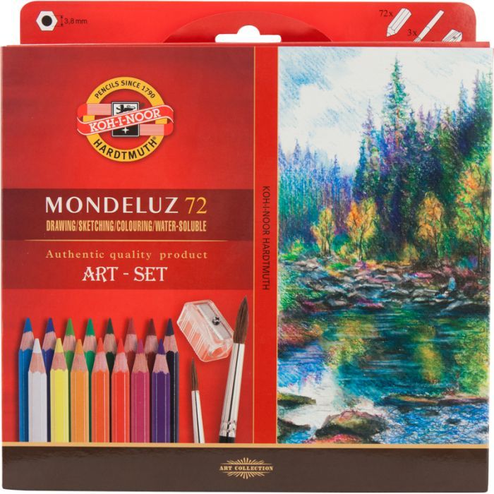 Карандаши цветные Koh-i-Noor Mondeluz акварельные 72 цвета (3714)