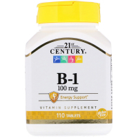 Фото - Витамины и минералы 21st Century Вітамін  Вітамін B-1 (тіамін), 100 мг, 110 таблеток  (CEN21151)