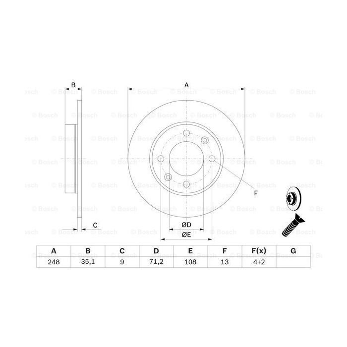 Тормозной диск Bosch 0 986 478 608 изображение 5