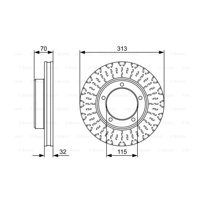 Гальмівний диск Bosch 0 986 479 567 зображення 5
