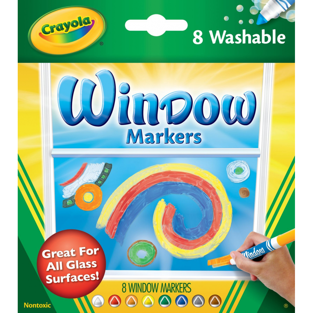 Фломастеры Crayola Набор Washable для рисования на стекле 8 шт (256344.024)