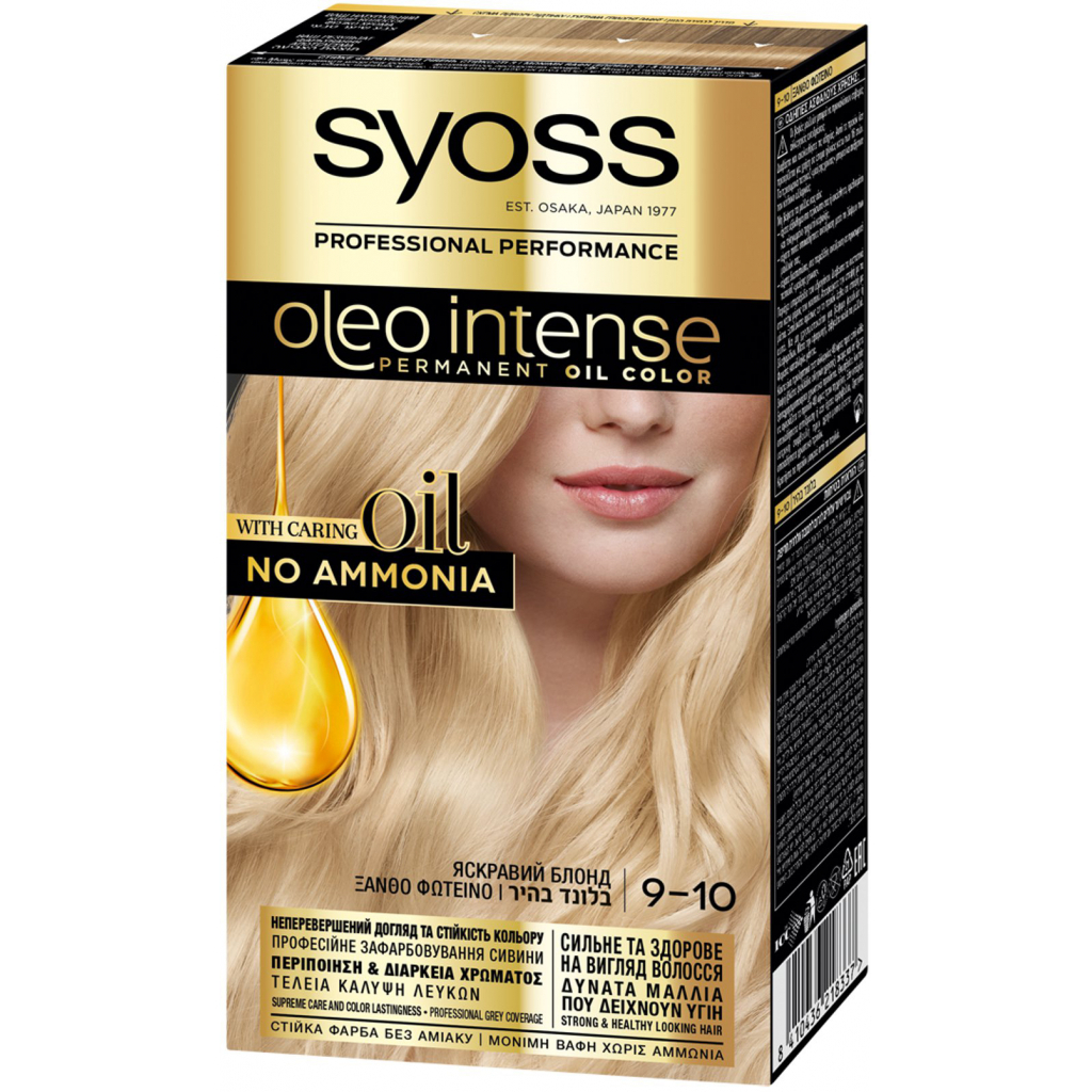 Фарба для волосся Syoss Oleo Intense 9-10 Яскравий блонд 115 мл (8410436218337)