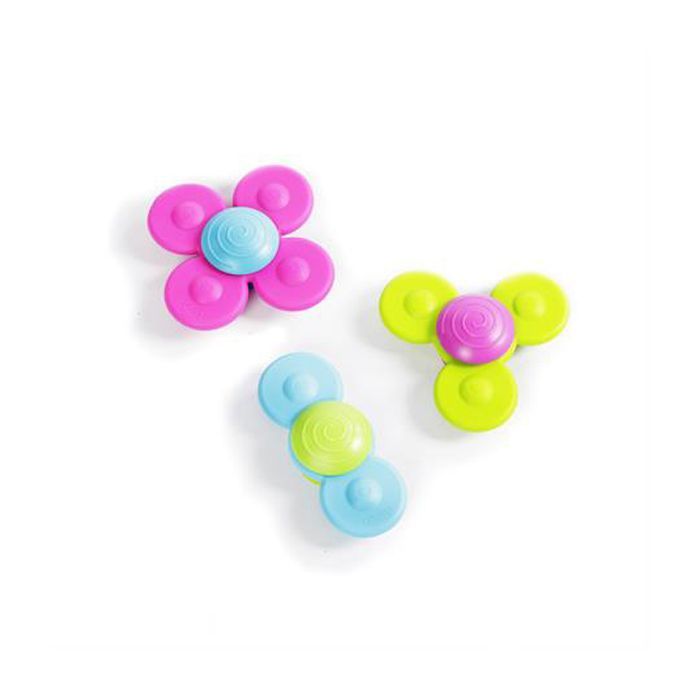 Погремушка Fat Brain Toys набор прорезывателей-Спинера с присосками Whirly Squigz 3 шт (F210ML) изображение 2