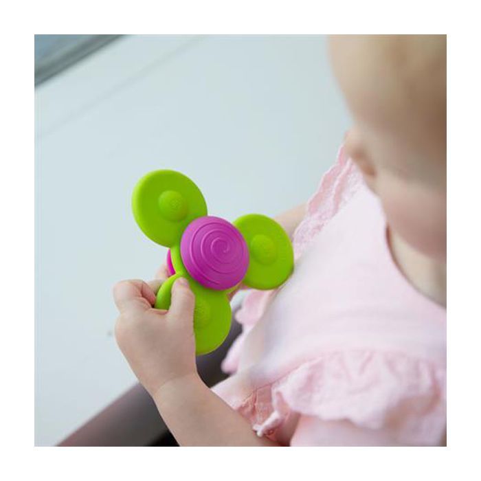 Погремушка Fat Brain Toys набор прорезывателей-Спинера с присосками Whirly Squigz 3 шт (F210ML) изображение 4