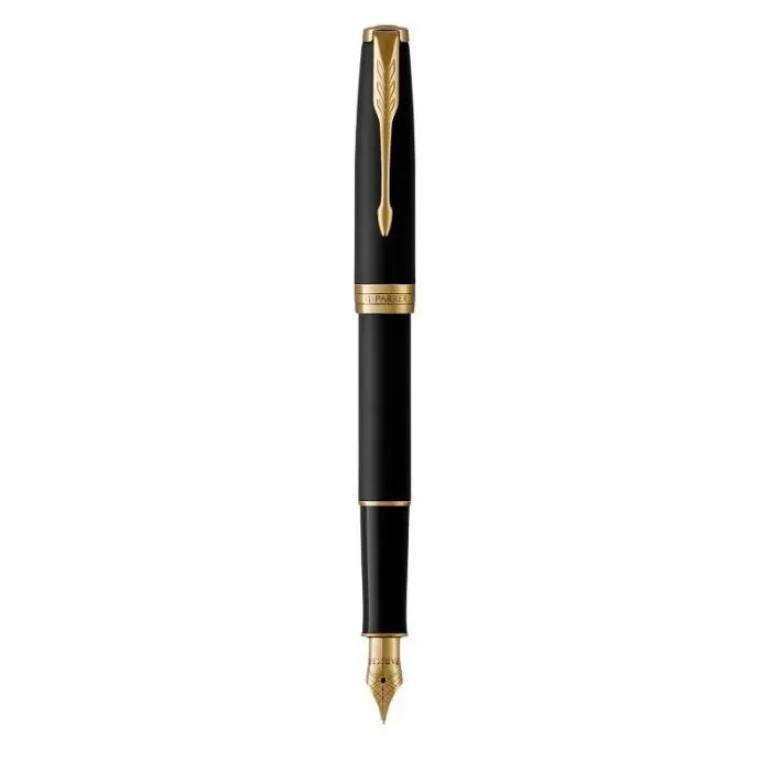 Ручка перьевая Parker SONNET 17 Matte Black Lacquer GT  FP F (84 811)