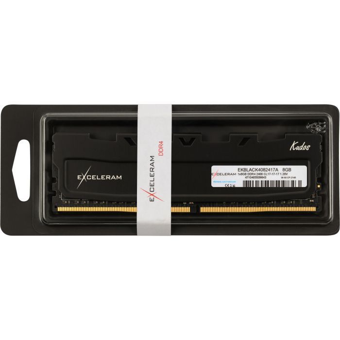 Модуль памяти для компьютера DDR4 8GB 2400 MHz Black Kudos eXceleram (EKBLACK4082417A) изображение 3