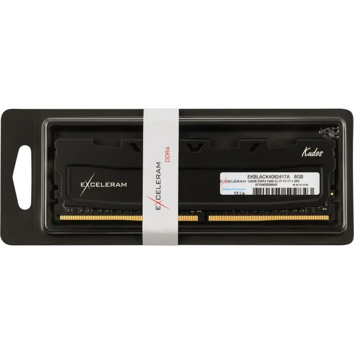Модуль памяти для компьютера DDR4 8GB 2400 MHz Black Kudos eXceleram (EKBLACK4082417A) изображение 3