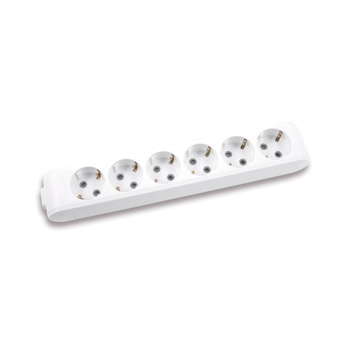 Колодка для подовжувача Panasonic X-tendia із заземленням 6 гнізд (WLTB04602GR-UA)