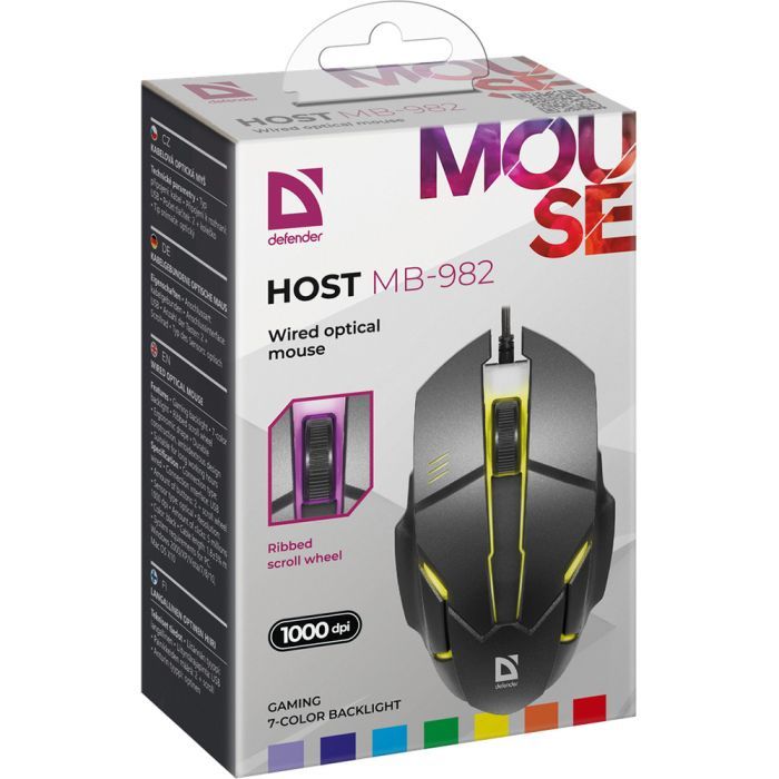 Мышка Defender Host MB-982 USB Black (52982) изображение 3