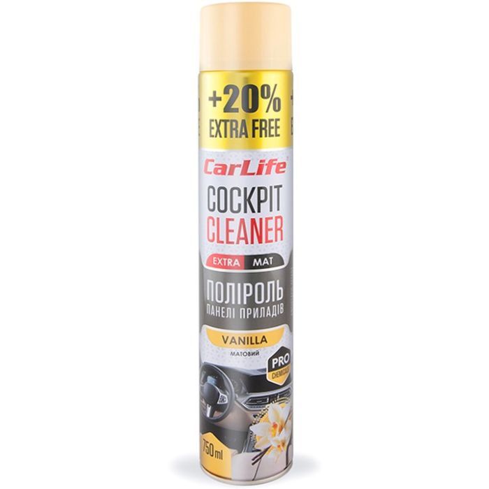 Автополироль CarLife Cockpit Cleaner EXTRA MAT Ваниль 750мл (CF770)