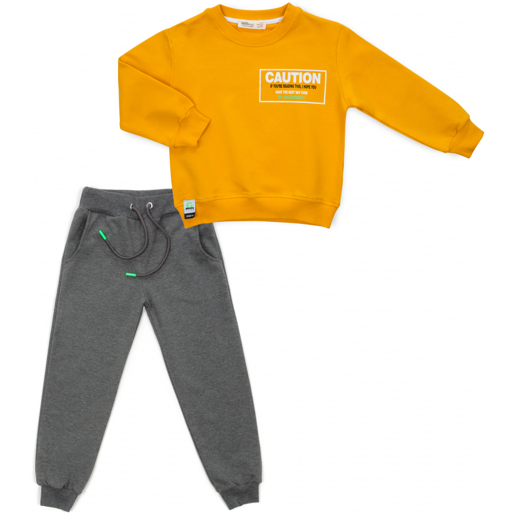 Набір дитячого одягу Smile "CAUTION" (6161-122B-yellow)