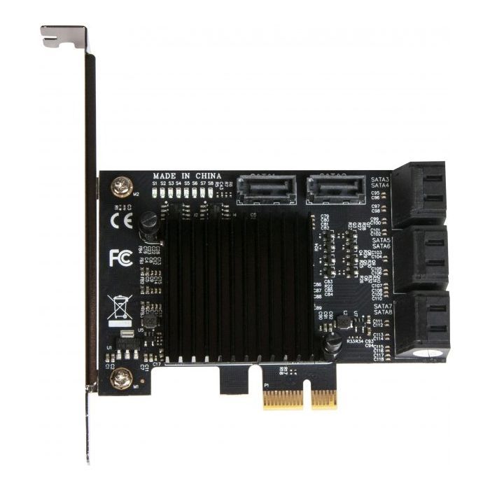 Плата расширения Frime 88SE9215 8хSATA3 PCIe (ECF-PCIEto8SATAIII001)