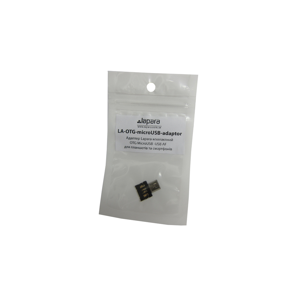Перехідник OTG Micro to USB AF Lapara (LA-OTG-microUSB-adaptor) зображення 3