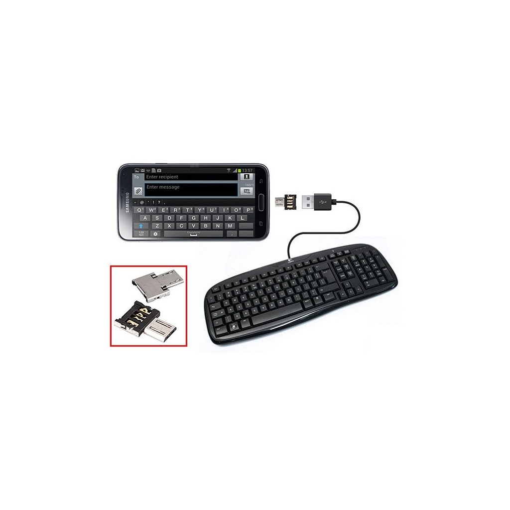 Перехідник OTG Micro to USB AF Lapara (LA-OTG-microUSB-adaptor) зображення 5