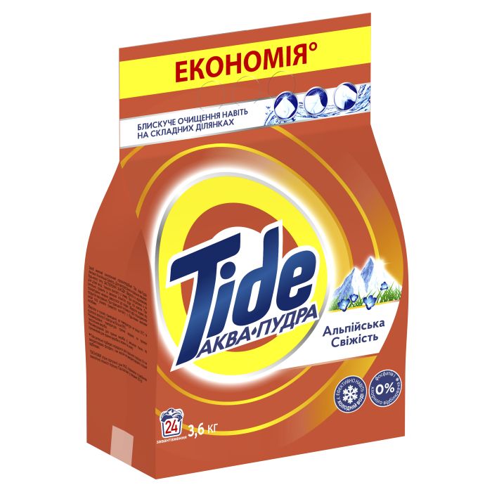 Пральний порошок Tide Аква-Пудра Альпійська свіжість 3.6 кг (8006540537701) зображення 2