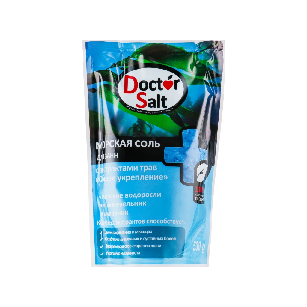 Сіль для ванн Doctor Salt з екстрактами трав Загальне зміцнення 530 г (4820091145338)
