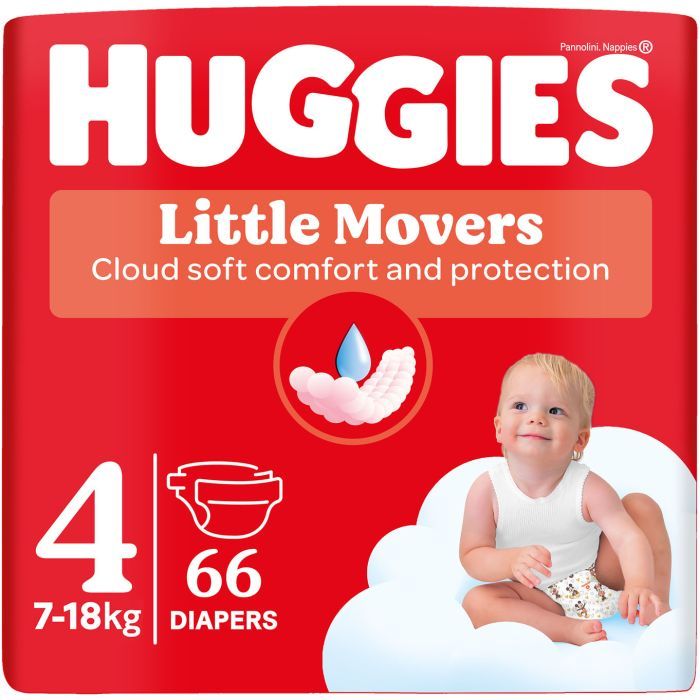 Подгузники Huggies Little Movers Mega 4 (7-18) кг 66 шт (5029053548777)