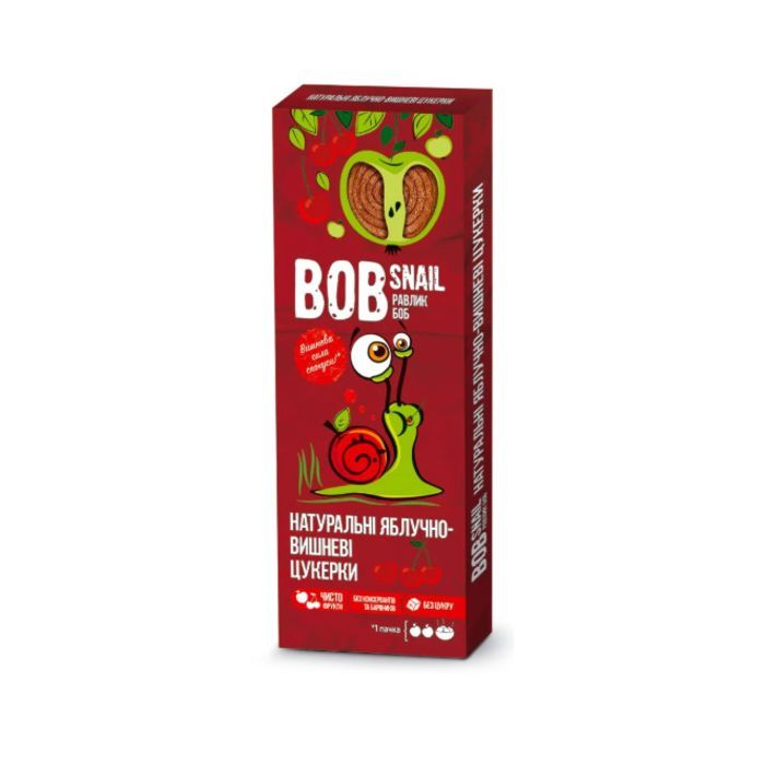 Конфета Bob Snail Улитка Боб яблочно-вишня 30 г (4820162520286)