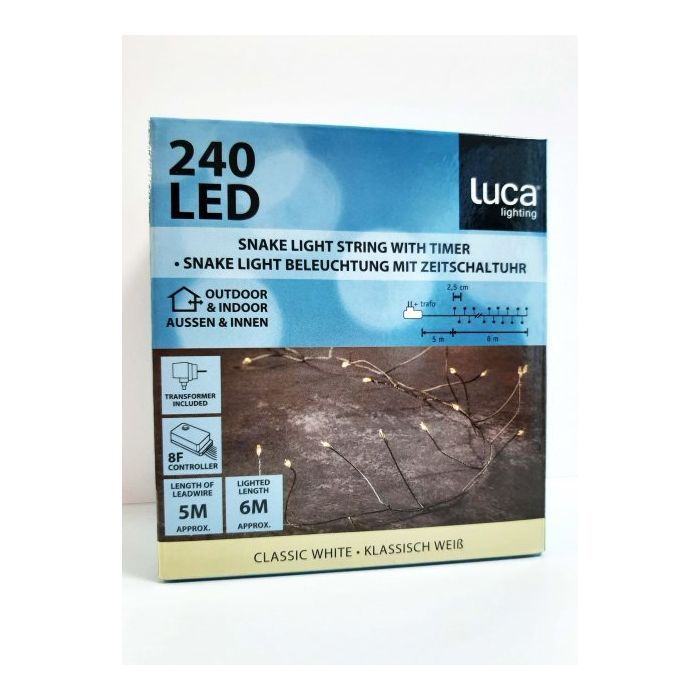 Гірлянда Luca Lighting кластер срібна струна, 11 м, теплий білий (8718861852660) зображення 3
