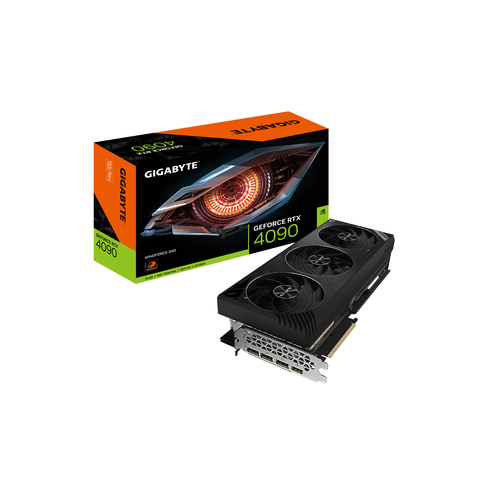Видеокарта GIGABYTE GeForce RTX4090 24GB WINDFORCE (GV-N4090WF3-24GD)