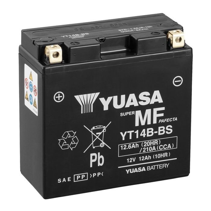 Акумулятор автомобільний Yuasa 12V 12,6Ah MF VRLA Battery (YT14B-BS)