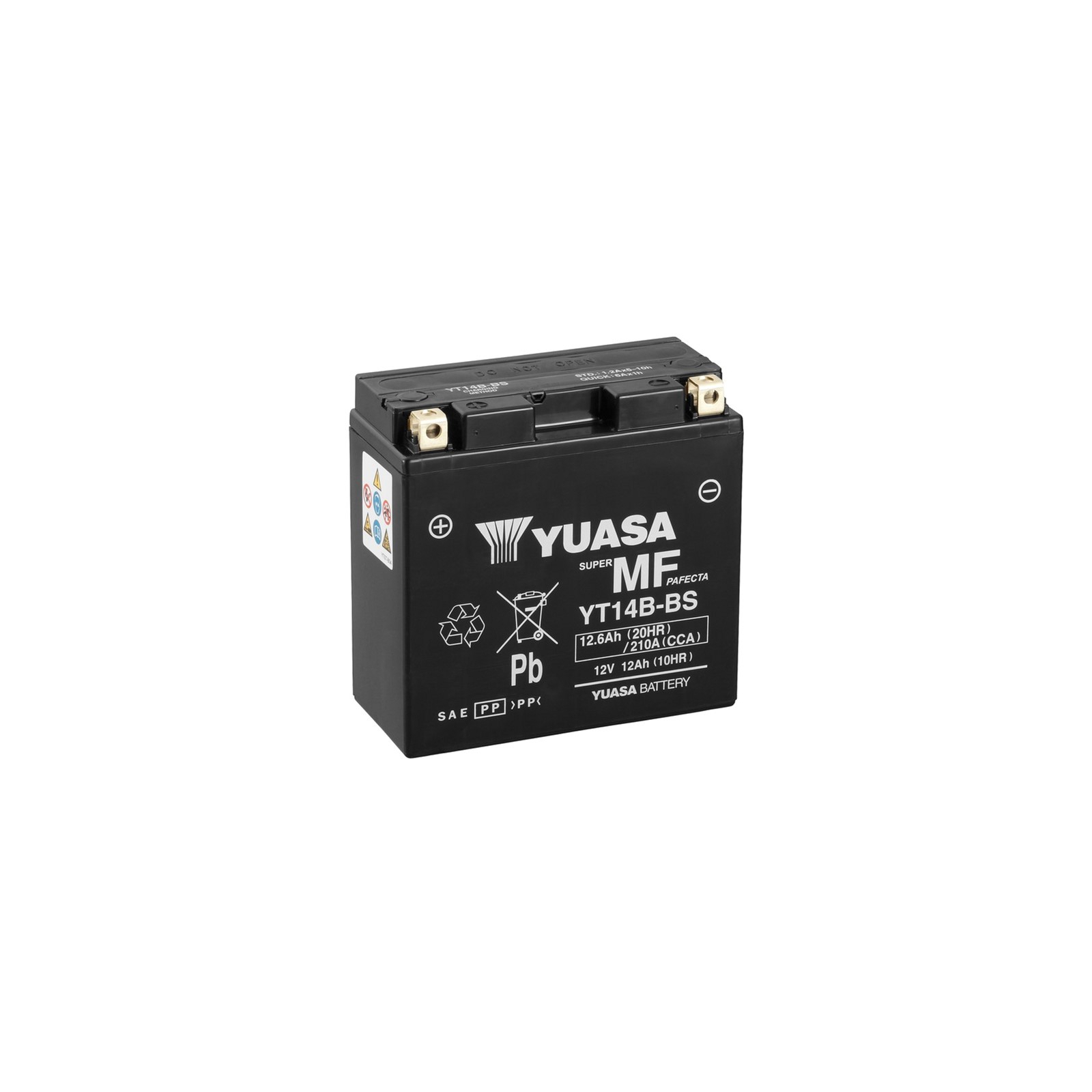 Аккумулятор автомобильный Yuasa 12V 12,6Ah MF VRLA Battery (YT14B-BS)