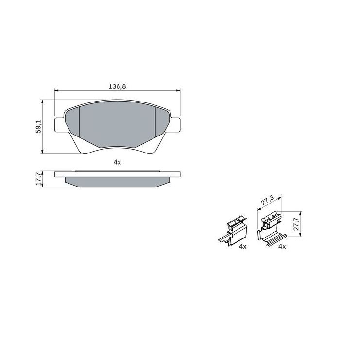 Тормозные колодки Bosch 0 986 424 785 изображение 3
