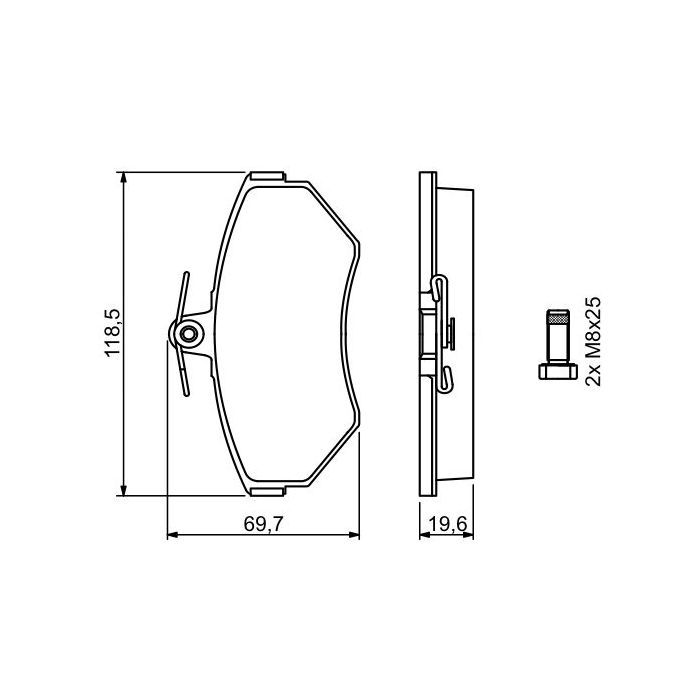 Гальмівні колодки Bosch 0 986 494 021