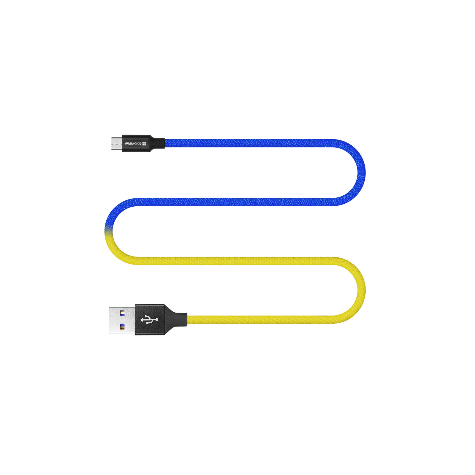 Дата кабель USB 2.0 AM to Micro 5P 1.0m National ColorWay (CW-CBUM052-BLY) зображення 5