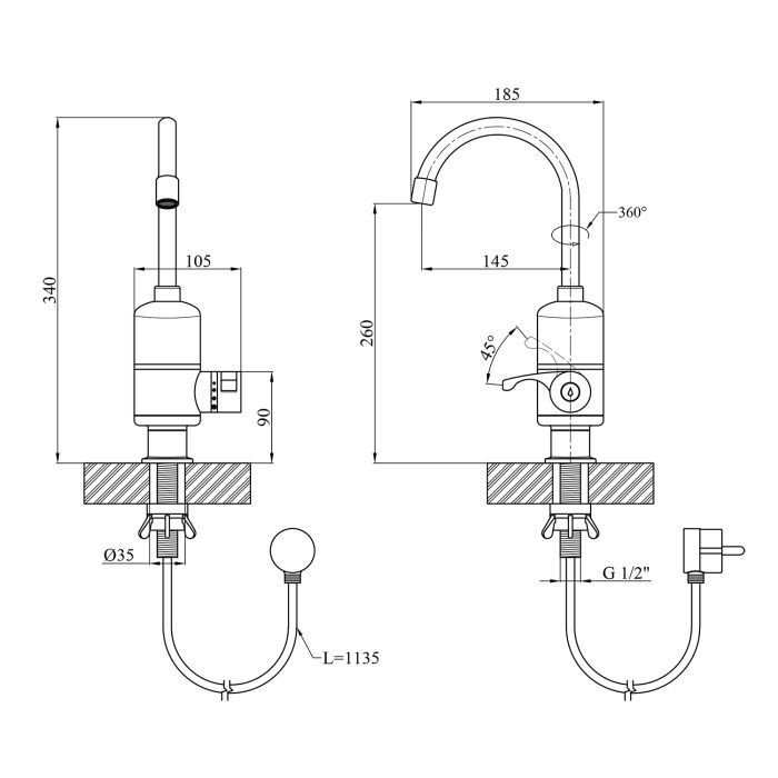 Проточный водонагреватель Kroner Volt-CW190FA (CV023244) изображение 4