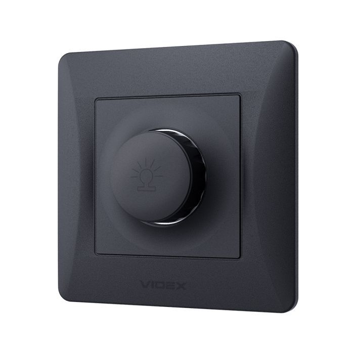 Светорегулятор Videx BINERA 600Вт черный граф (VF-BNDM600-BG) изображение 2