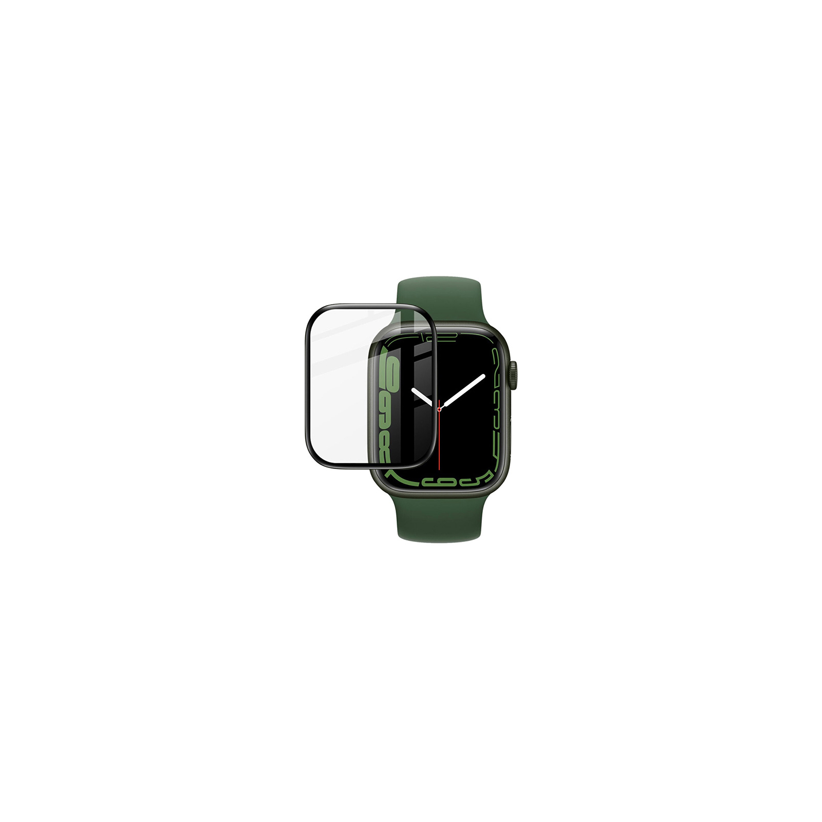 Скло захисне Drobak Apple Watch Series 8 41mm Black Frame A+ (323206)