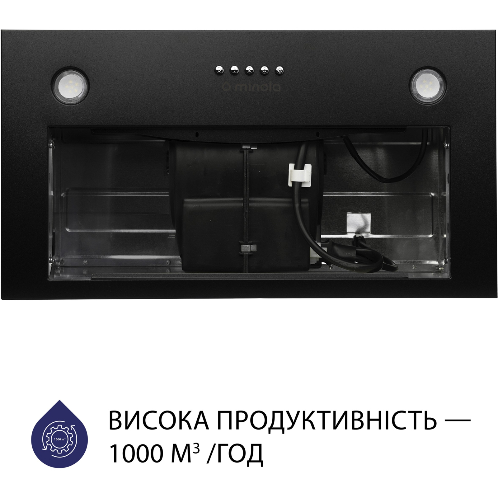 Вытяжка кухонная Minola HBI 5627 BL 1000 LED изображение 3