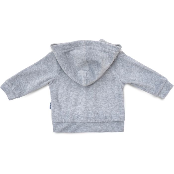 Кофта дитяча Miniworld велюрова на блискавці (16057-68B-gray) зображення 2
