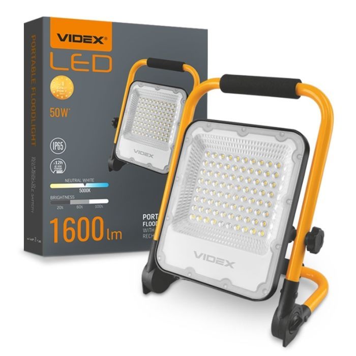 Прожектор Videx LED акумуляторний PREMIUM VIDEX F2A 50W 5000K (VL-F2A-505) изображение 7