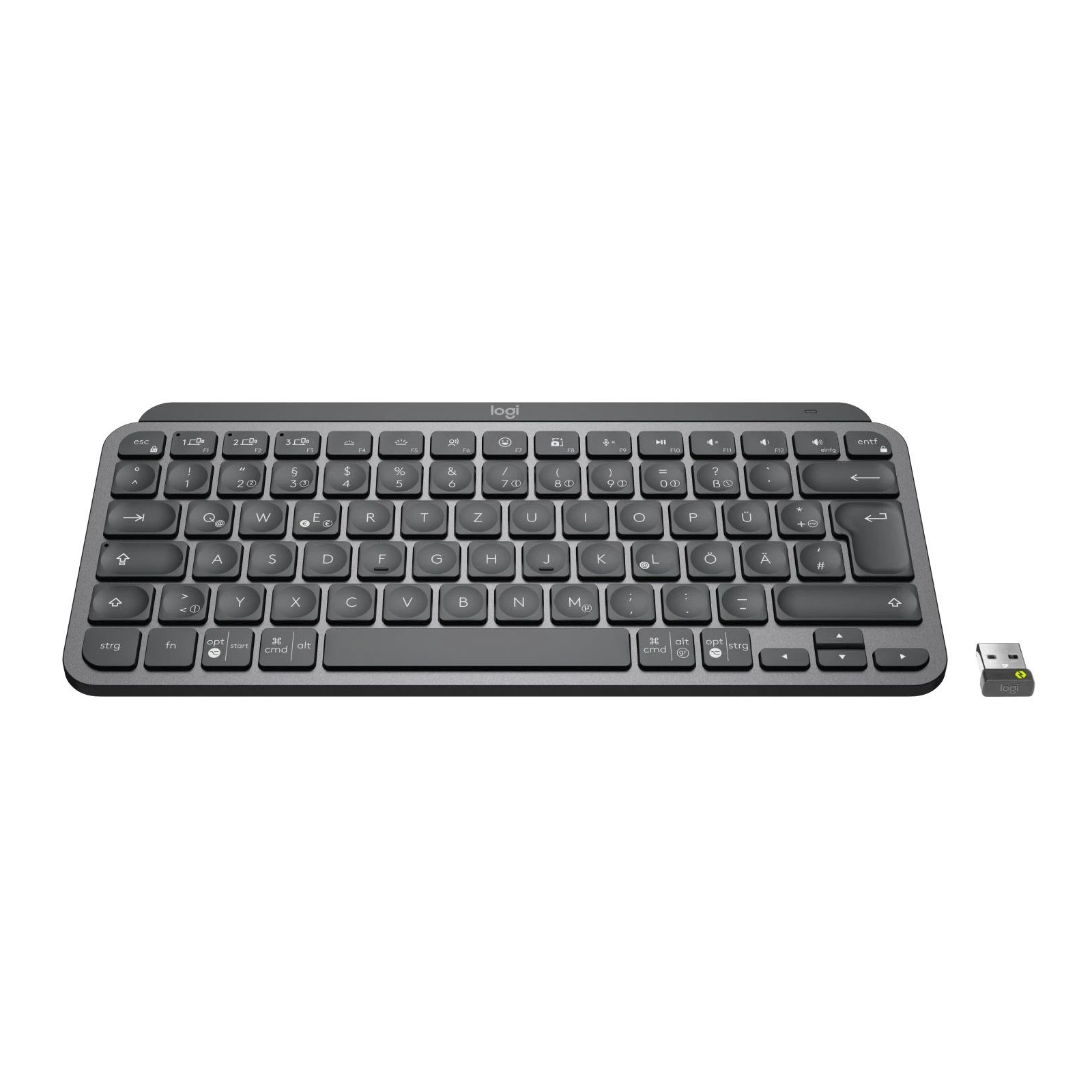 Клавіатура Logitech MX Keys Mini For Business Wireless Illuminated UA Graphite (920-010608) зображення 2