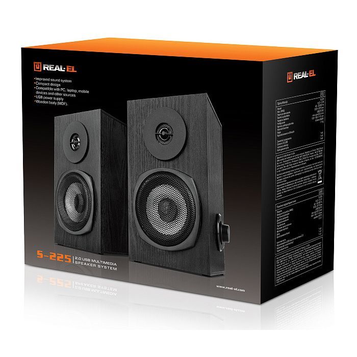 Акустична система REAL-EL S-225 USB Black зображення 10