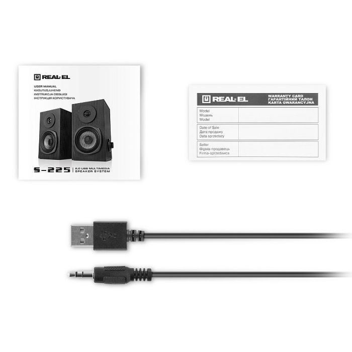 Акустична система REAL-EL S-225 USB Black зображення 9