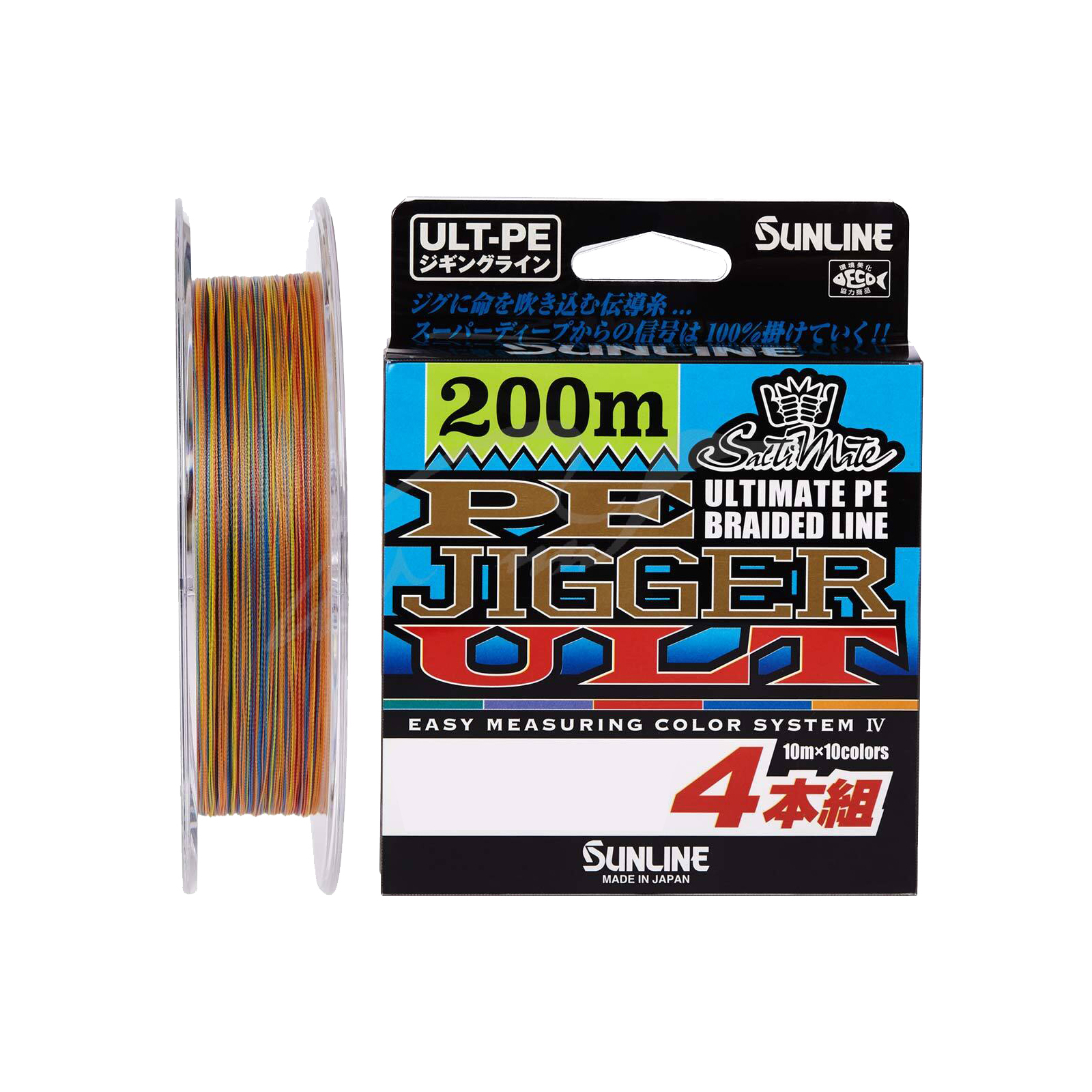 Шнур Sunline PE-Jigger ULT 200m 2.5/0.250mm 40lb/18.5kg Multi Color (1658.10.39)