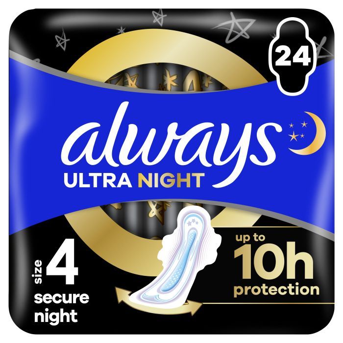Гигиенические прокладки Always Ultra Secure Night (Размер 4) 24 шт. (8006540093764)