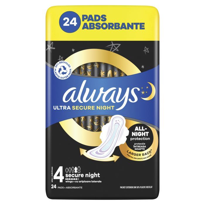 Гигиенические прокладки Always Ultra Secure Night (Размер 4) 6 шт. (8001841733050) изображение 2