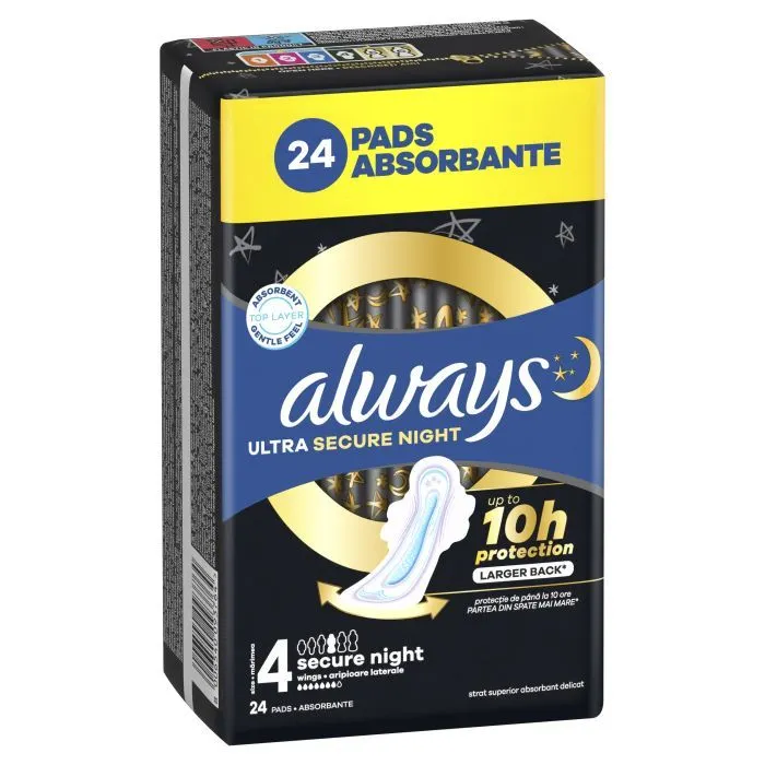 Гігієнічні прокладки Always Ultra Secure Night (Розмір 4) 24 шт. (8006540093764) зображення 2