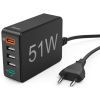 Зарядное устройство Hama 1xQC3.0, 3xUSB-A, 1xUSB-C PD 51W (00201630)