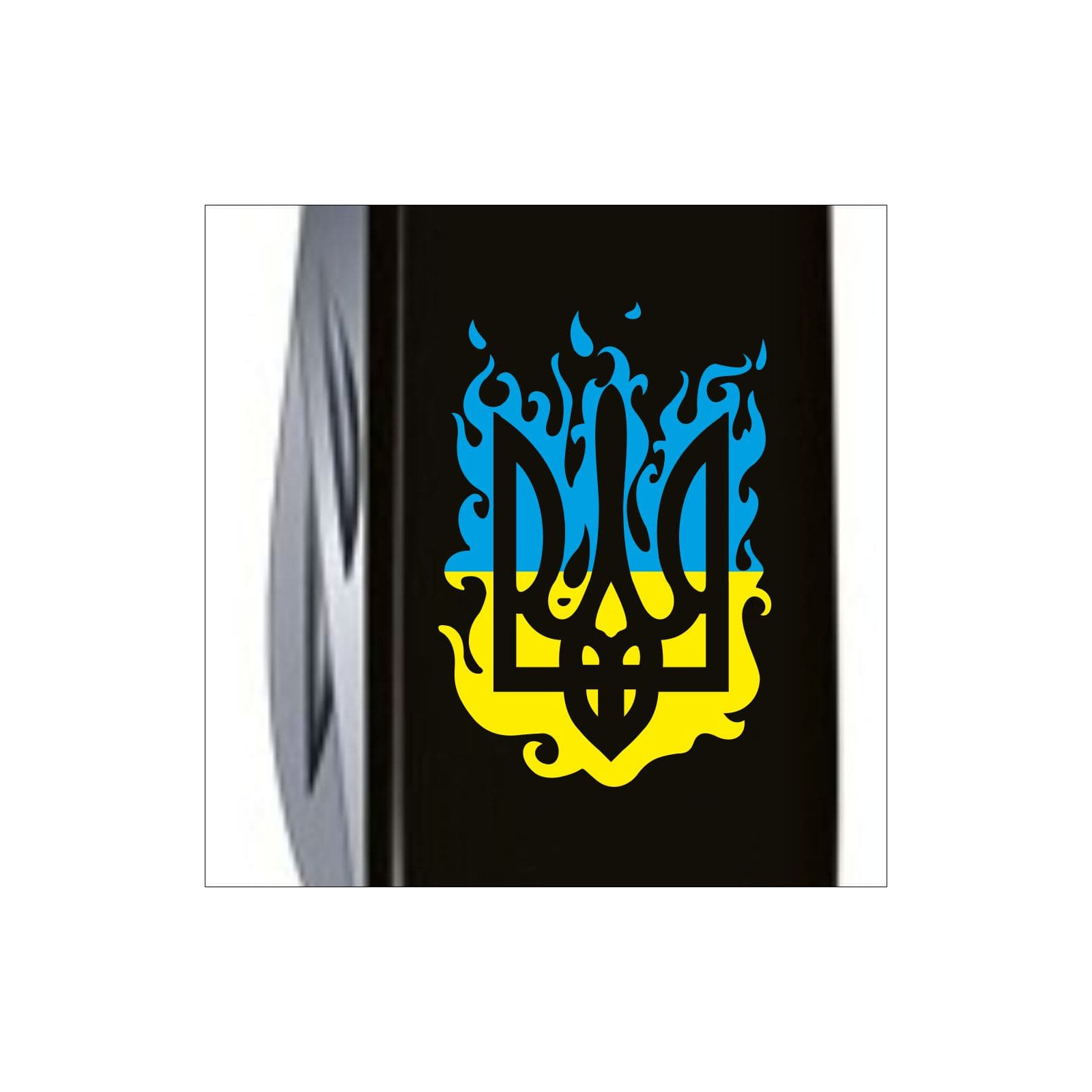 Нож Victorinox Huntsman Ukraine Black "Герб України Зі Стрічкою" (1.3713.3_T1010u) изображение 4