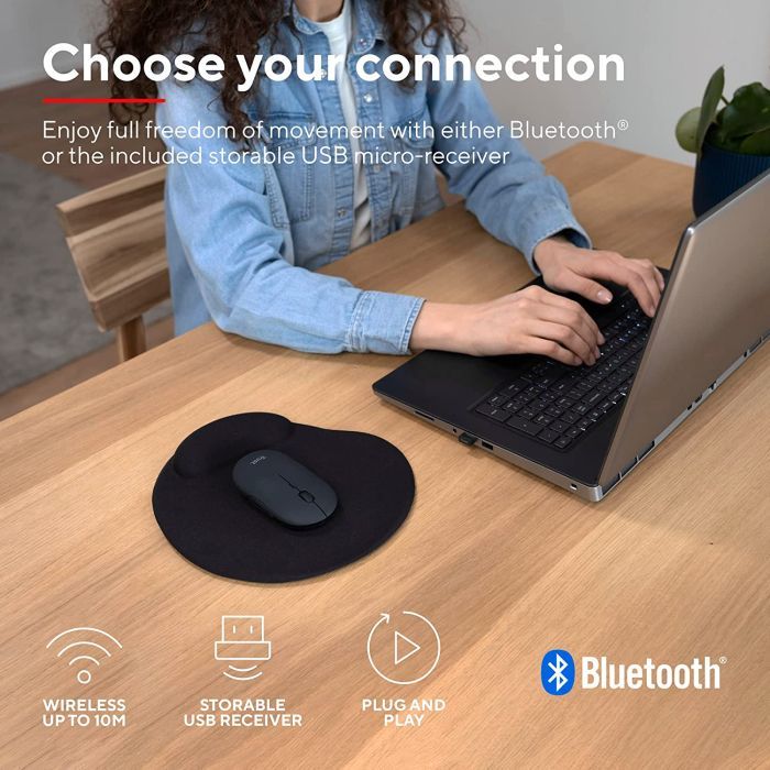 Мишка Trust Puck Wireless/Bluetooth Silent Blue (24126) зображення 11