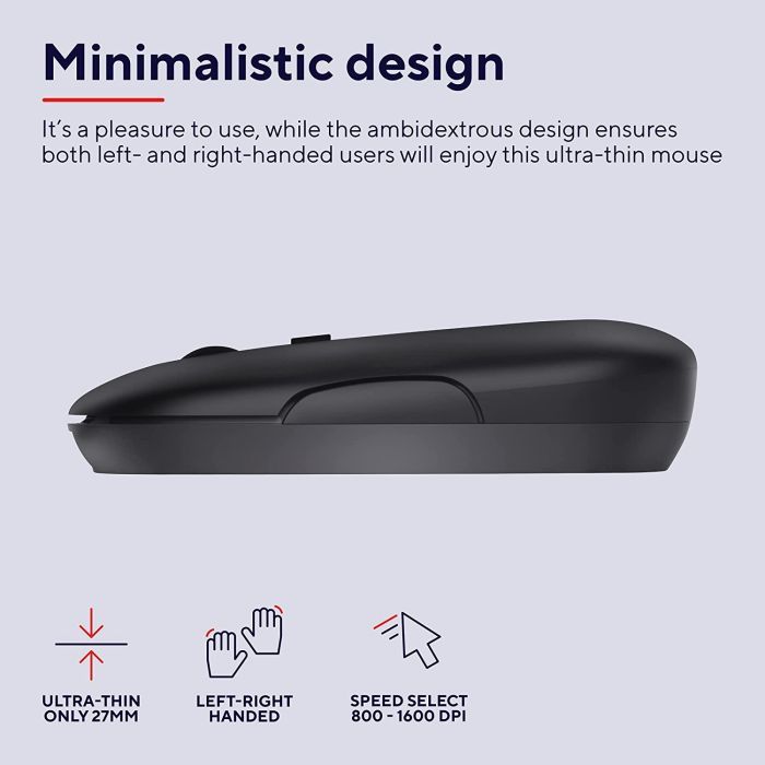 Мишка Trust Puck Wireless/Bluetooth Silent Blue (24126) зображення 8