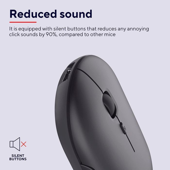 Мишка Trust Puck Wireless/Bluetooth Silent Blue (24126) зображення 9
