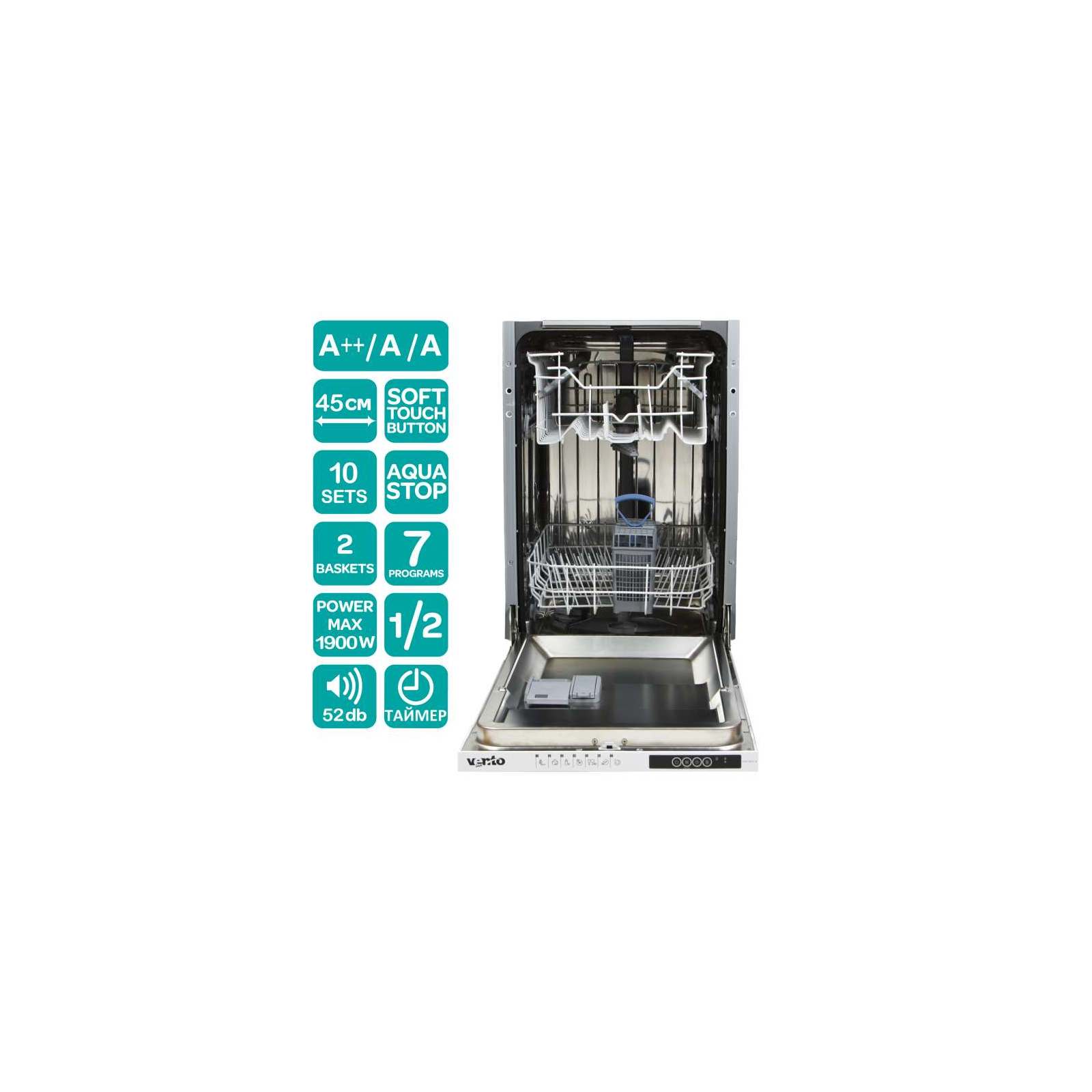 Посудомийна машина Ventolux DWT4507 A зображення 8