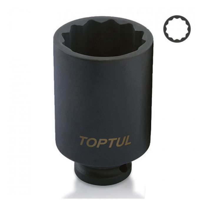 Торцева головка Toptul ударна довга 1/2" 30мм 12-гранна (KABJ1630)