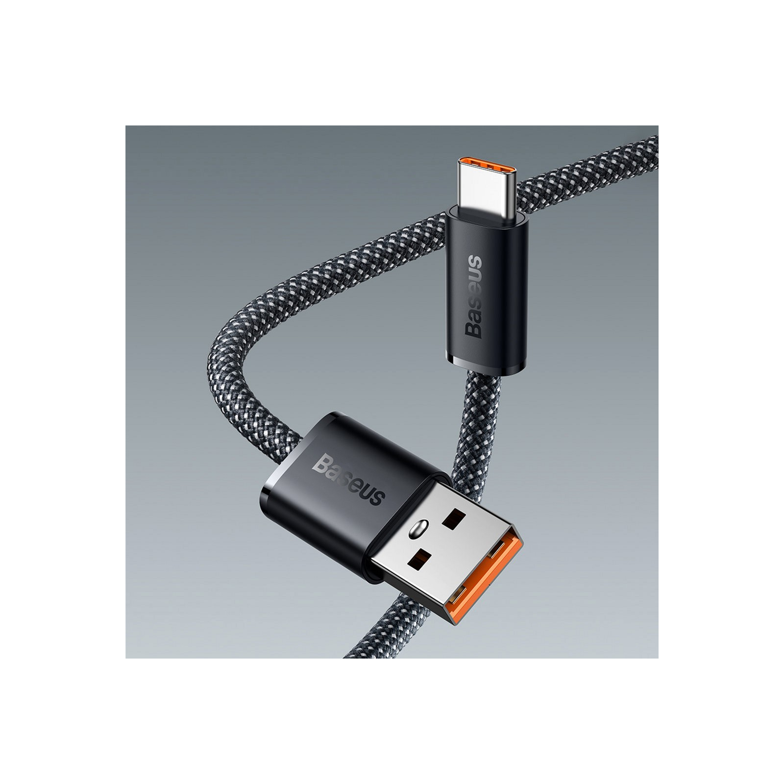 Дата кабель USB 2.0 AM to Type-C 1.0m 5A Gray Baseus (CALD000616) изображение 7
